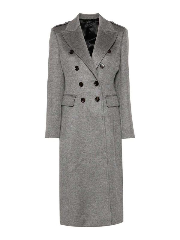 Tom Ford Manteau Court - Gris