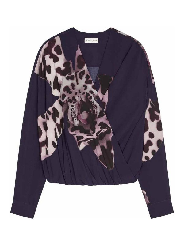 Dries Van Noten Blouse - Bleu Foncé