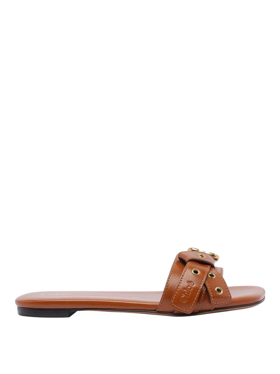 Chloe' Mules - Marron