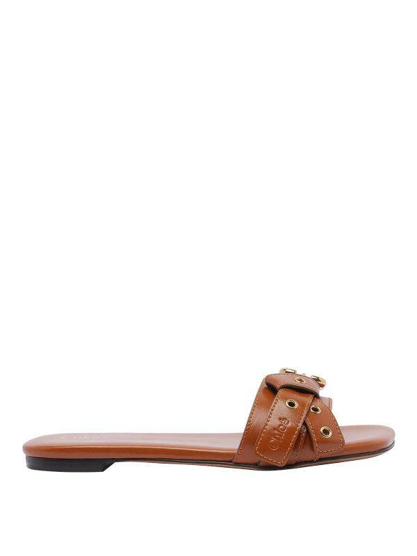 Chloe' Mules - Marron