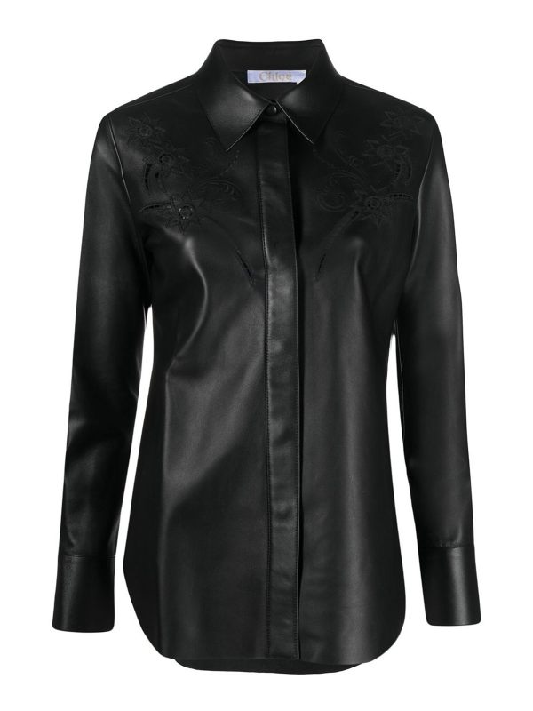Chloe' Blouson En Cuir - Noir