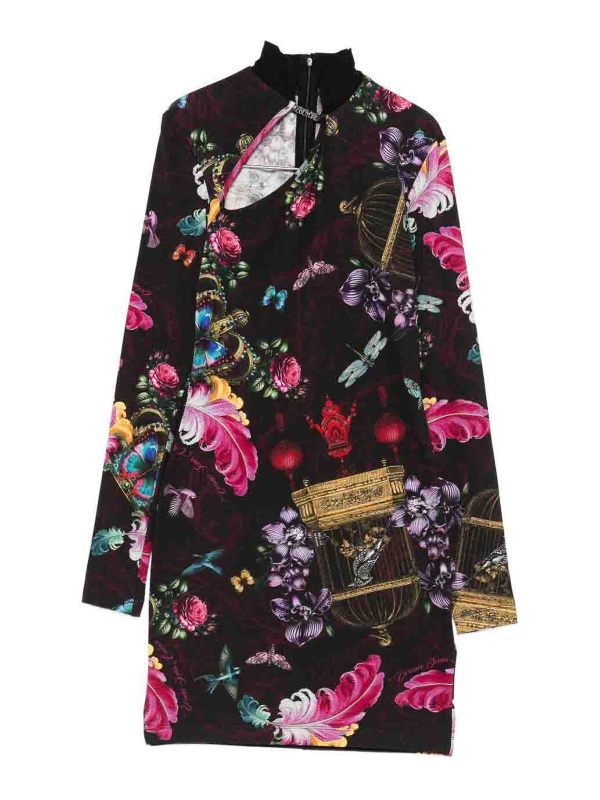 Versace Jeans Robe Au Genou - Multicolore