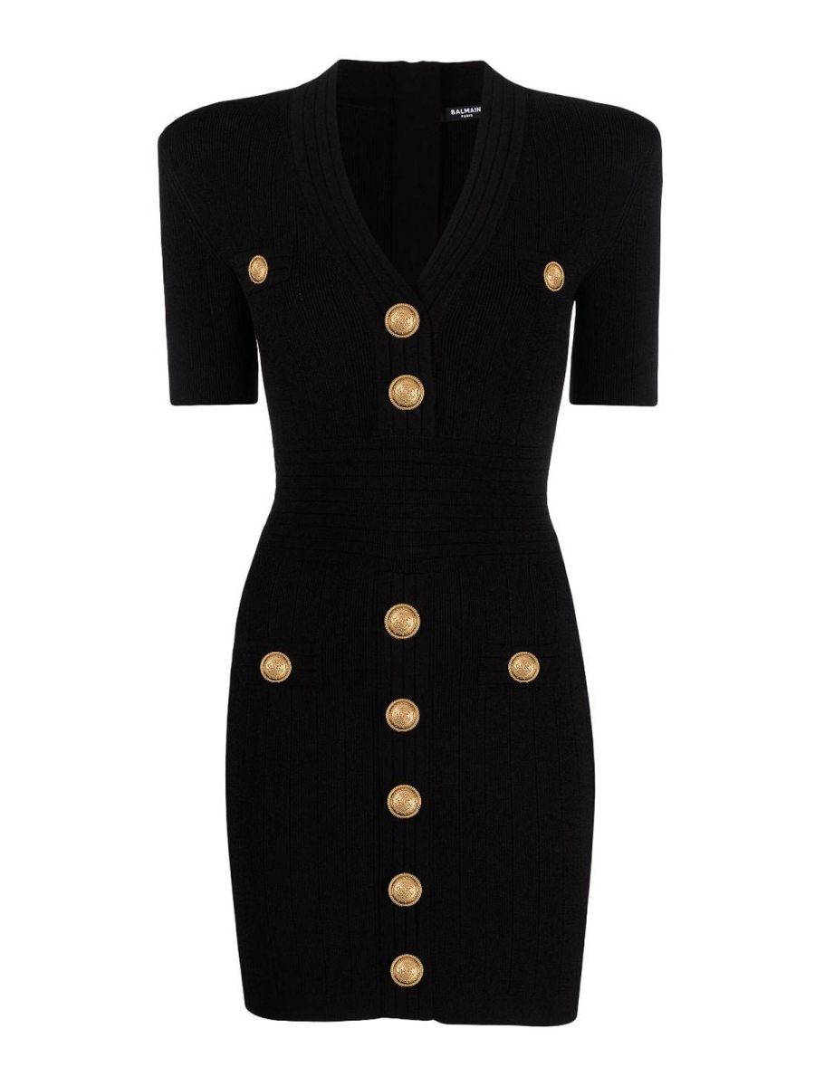 Balmain Robe Courte - Noir