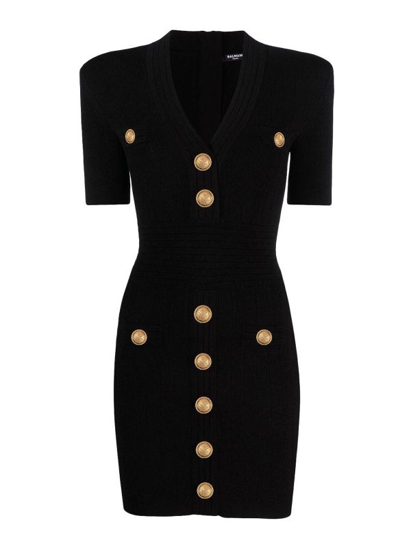 Balmain Robe Courte - Noir