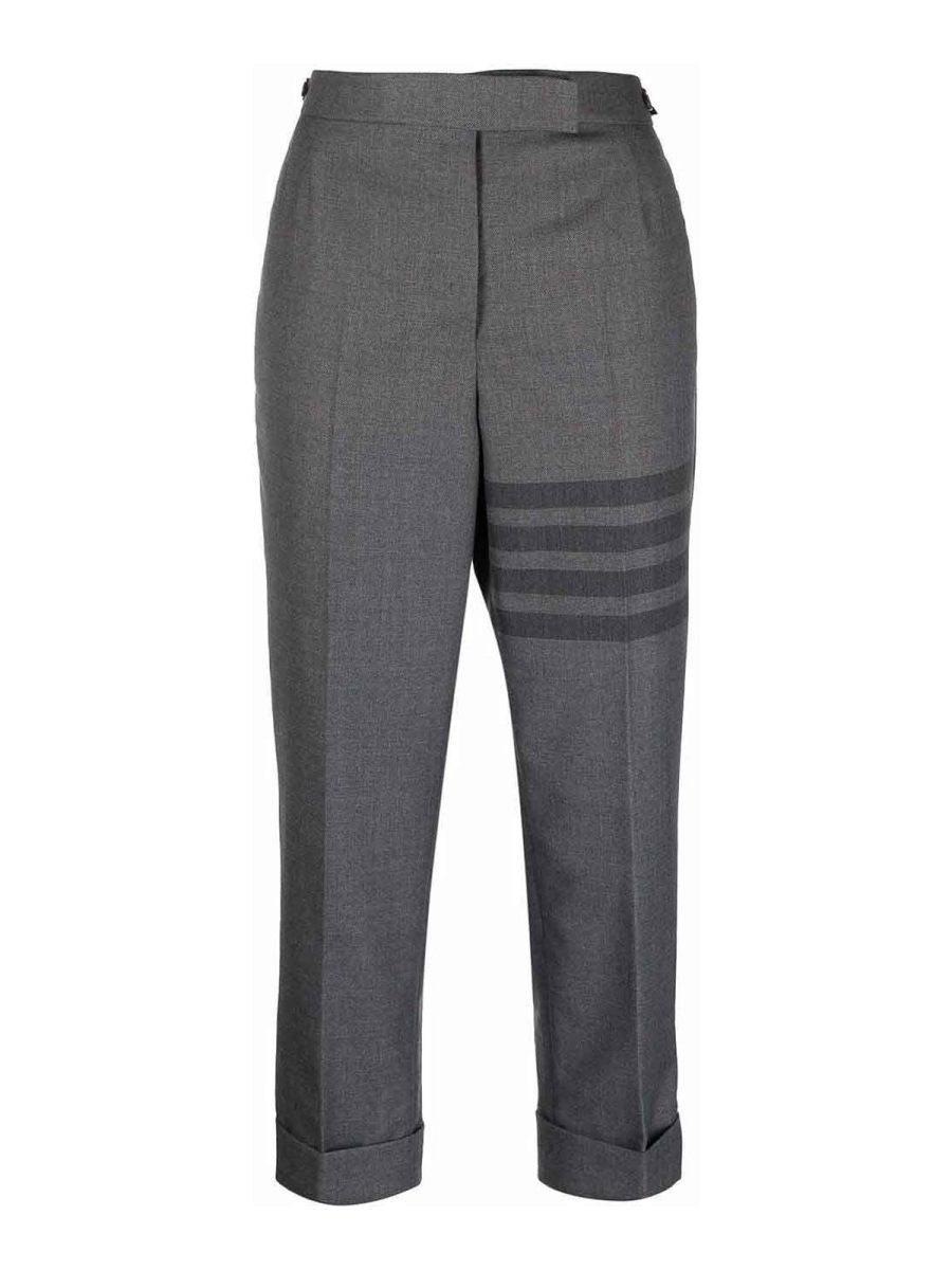 Thom Browne Pantalons Décontractés - Gris