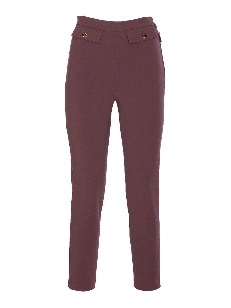 Elisabetta Franchi Pantalons Décontractés - Rouge