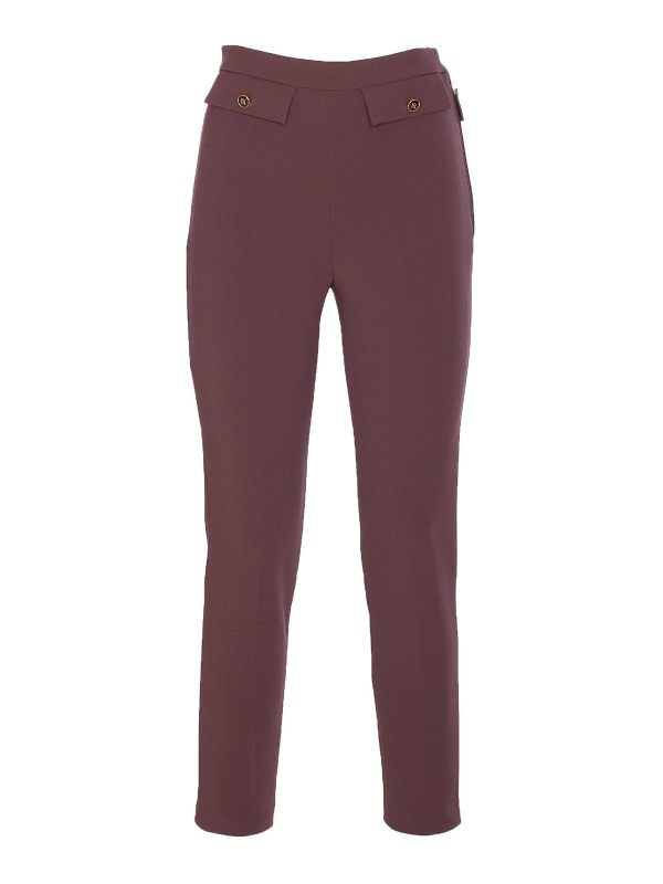 Elisabetta Franchi Pantalons Décontractés - Rouge