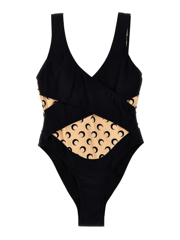 Marine Serre Maillot De Bain - Noir