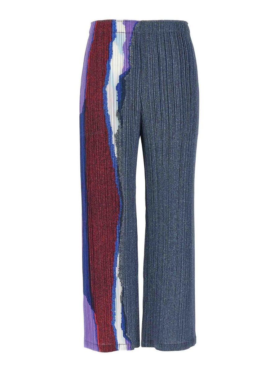 Pleats Please Issey Miyake Pantalons Décontractés - Gris
