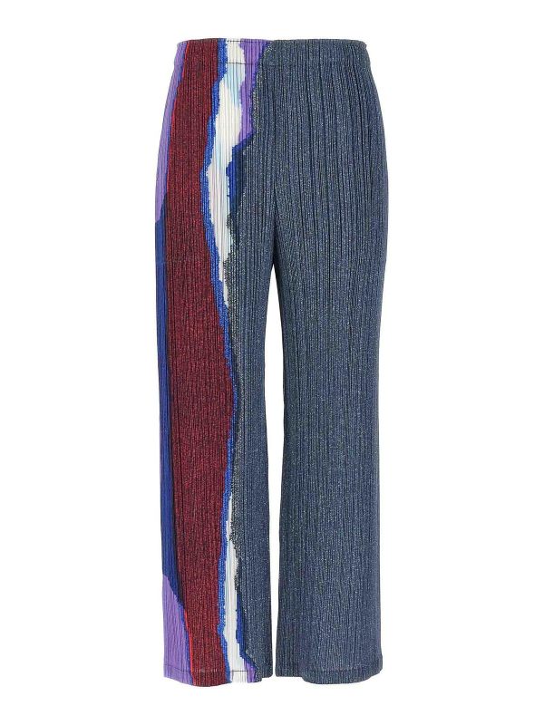 Pleats Please Issey Miyake Pantalons Décontractés - Gris