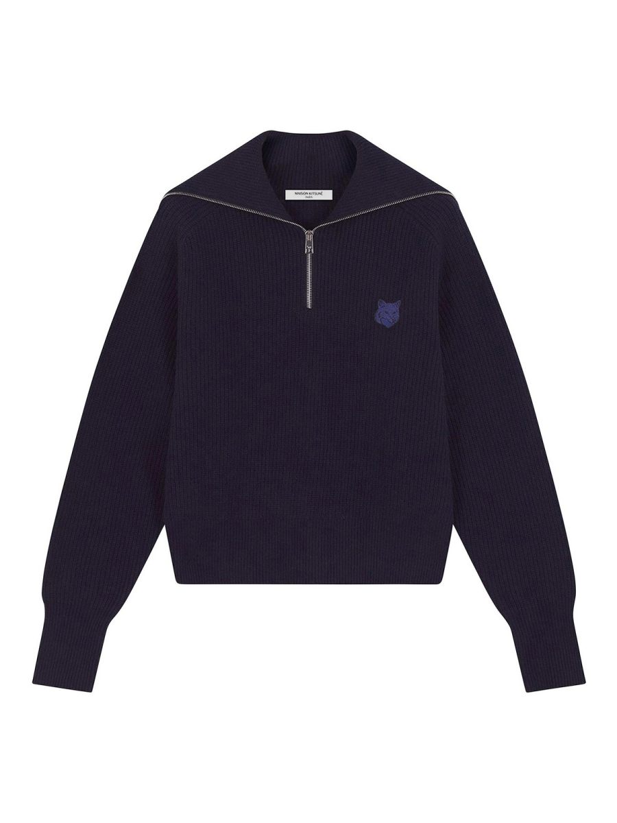 Maison Kitsuné Pull Col Rond - Bleu