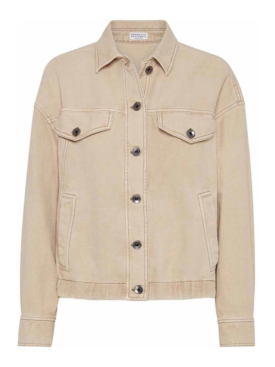 Brunello Cucinelli Veste En Jean - Beige