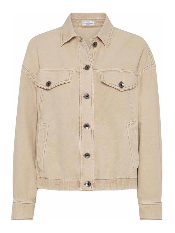 Brunello Cucinelli Veste En Jean - Beige