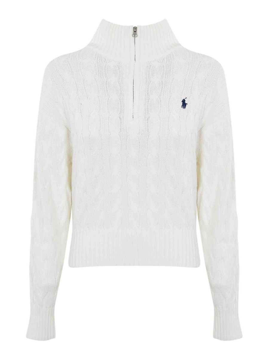 Polo Ralph Lauren Pull Col Rond - Blanc