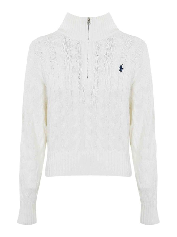Polo Ralph Lauren Pull Col Rond - Blanc