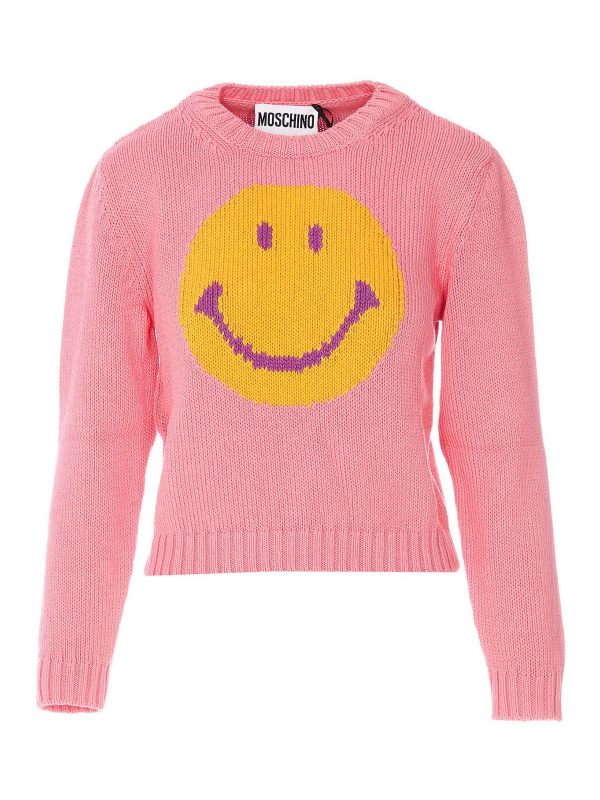 Moschino Pull Col Rond - Rose