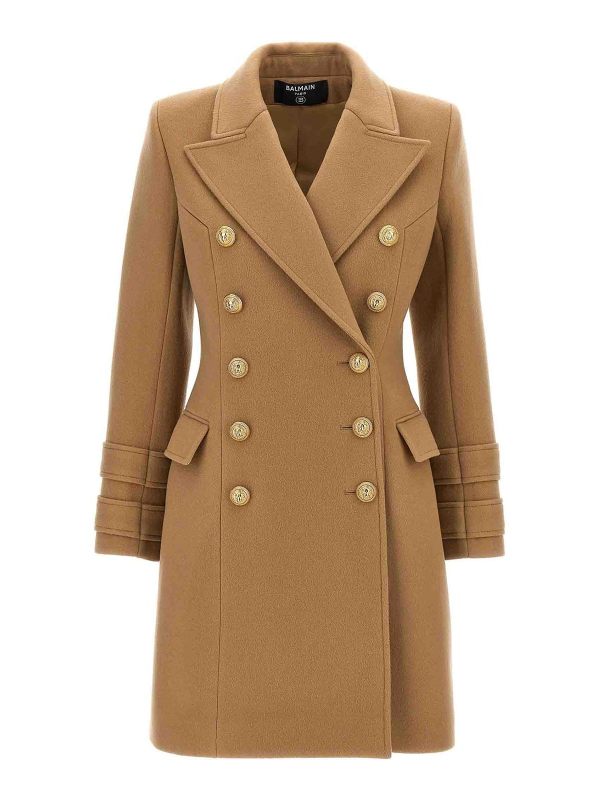 Balmain Manteau Court - Beige
