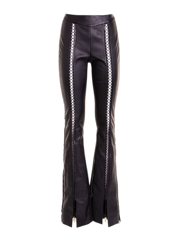 Roberto Cavalli Pantalons En Cuir - Noir