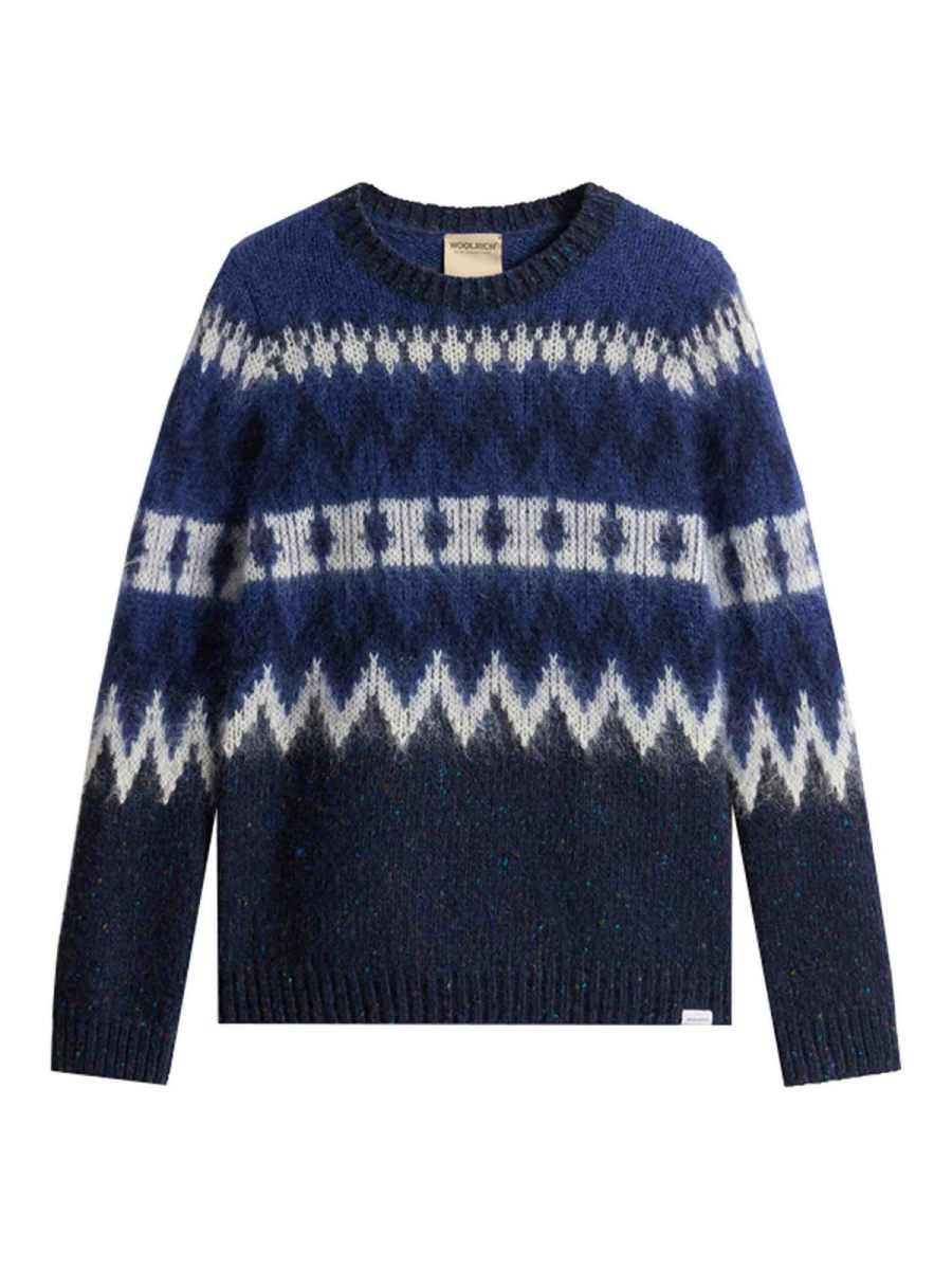 Woolrich Pull Col Rond - Bleu