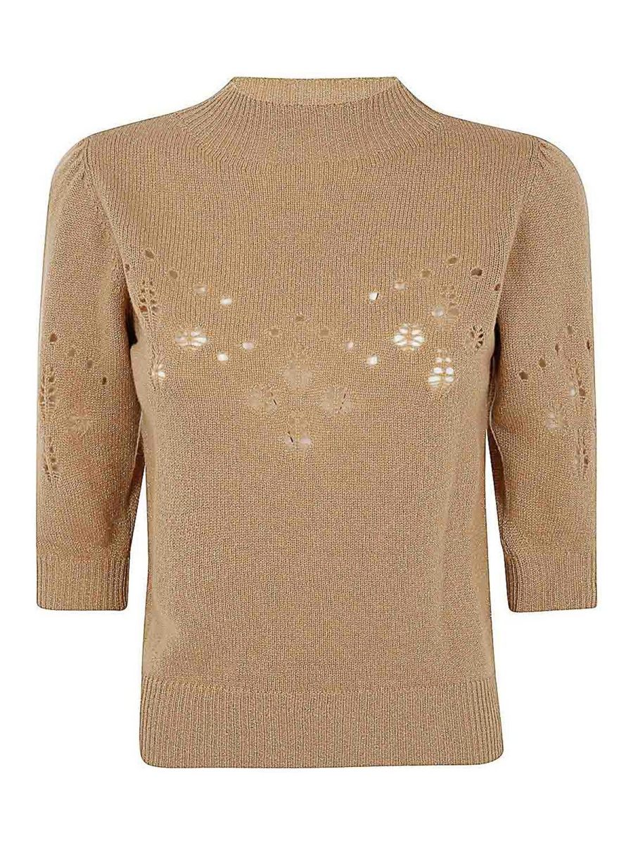 Twinset Pull Col Rond - Marron