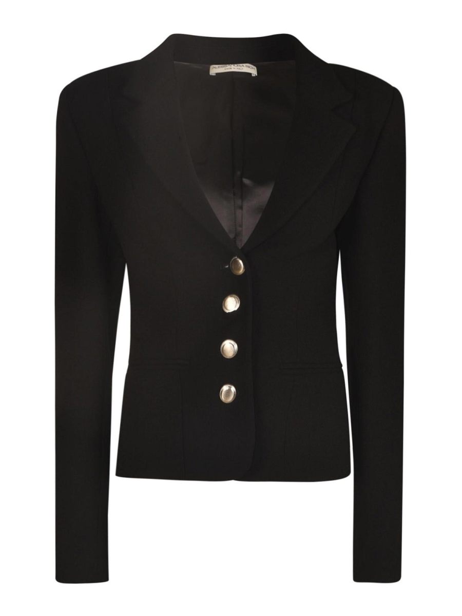 Alessandra Rich Manteau Court - Noir