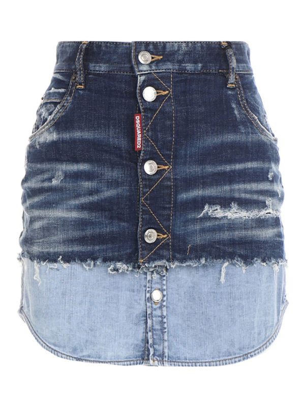 Dsquared2 Mini Jupe - Délavé