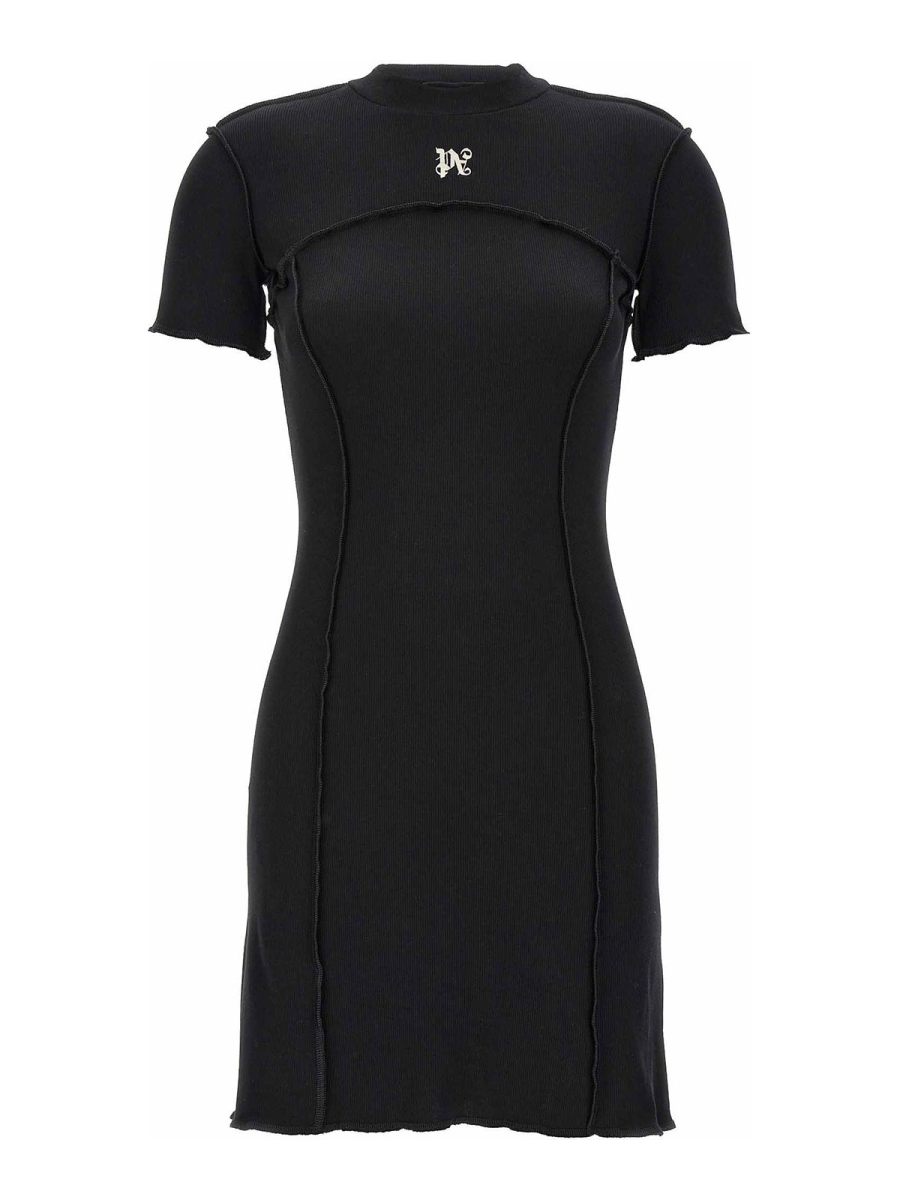 Palm Angels Robe Au Genou - Noir