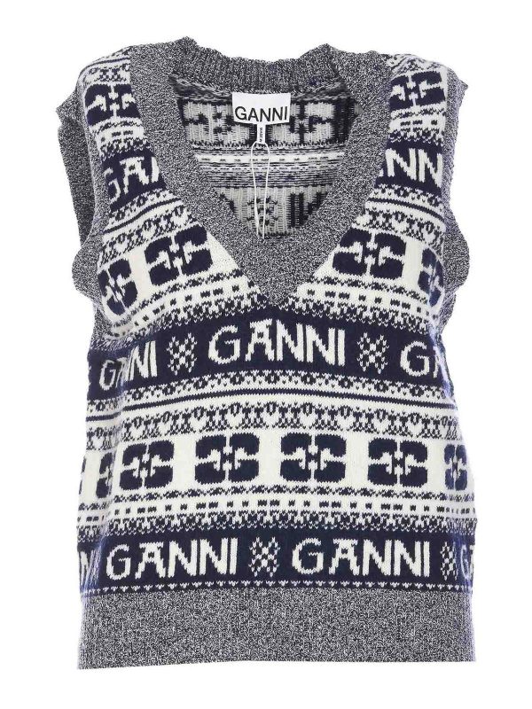 Ganni Gilet - Bleu