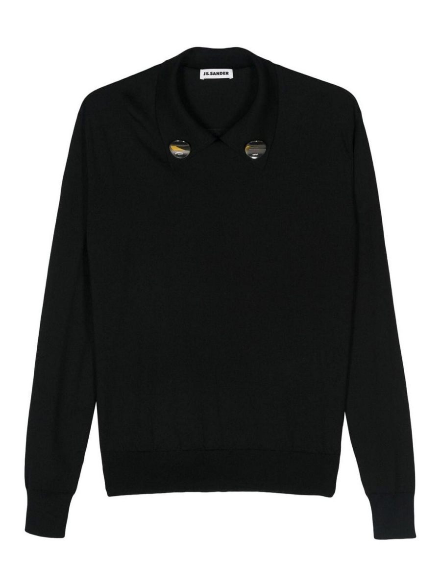 Jil Sander Pull Col Rond - Noir