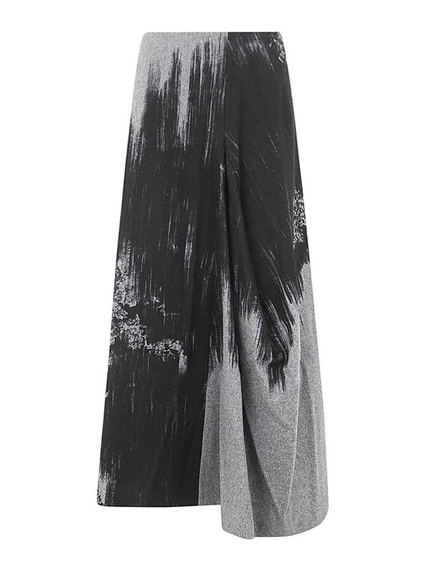 Y'S Jupe Midi - Gris