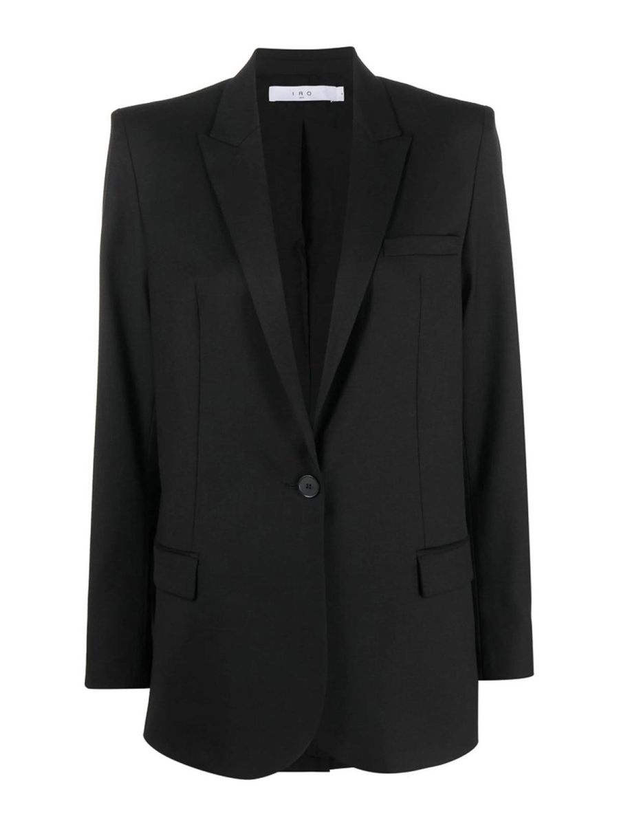 Iro Manteau Au Genou - Noir