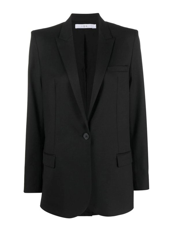 Iro Manteau Au Genou - Noir