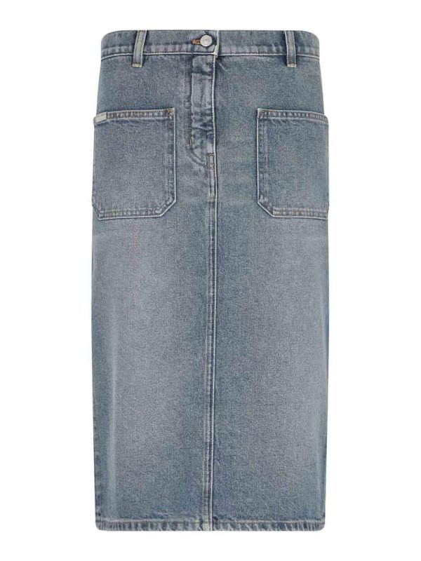 Courreges Jupe Midi - Bleu