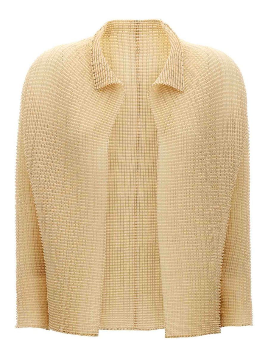 Pleats Please Issey Miyake Cardigan - Beige