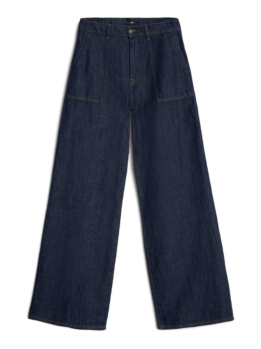 7 For All Mankind Jean Droit - Bleu