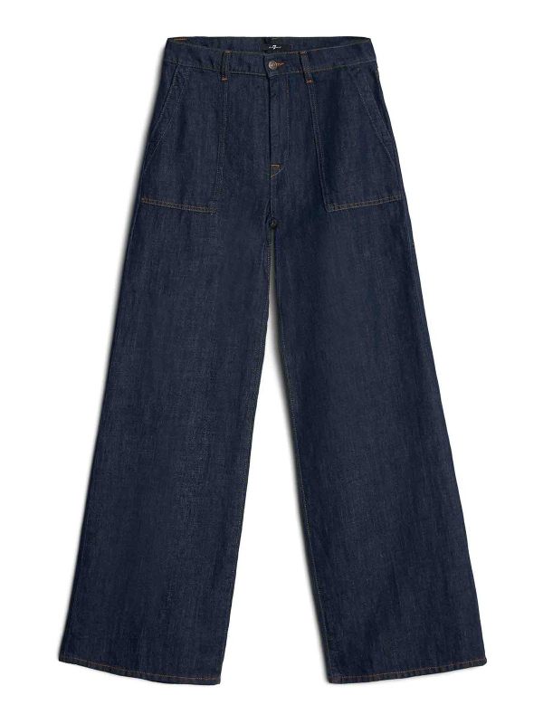 7 For All Mankind Jean Droit - Bleu