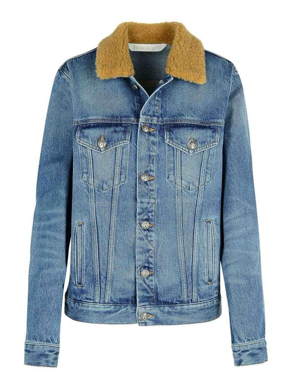 Palm Angels Veste En Jean - Bleu Clair