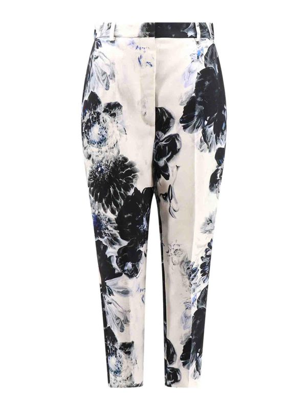 Alexander Mcqueen Pantalons Décontractés - Blanc