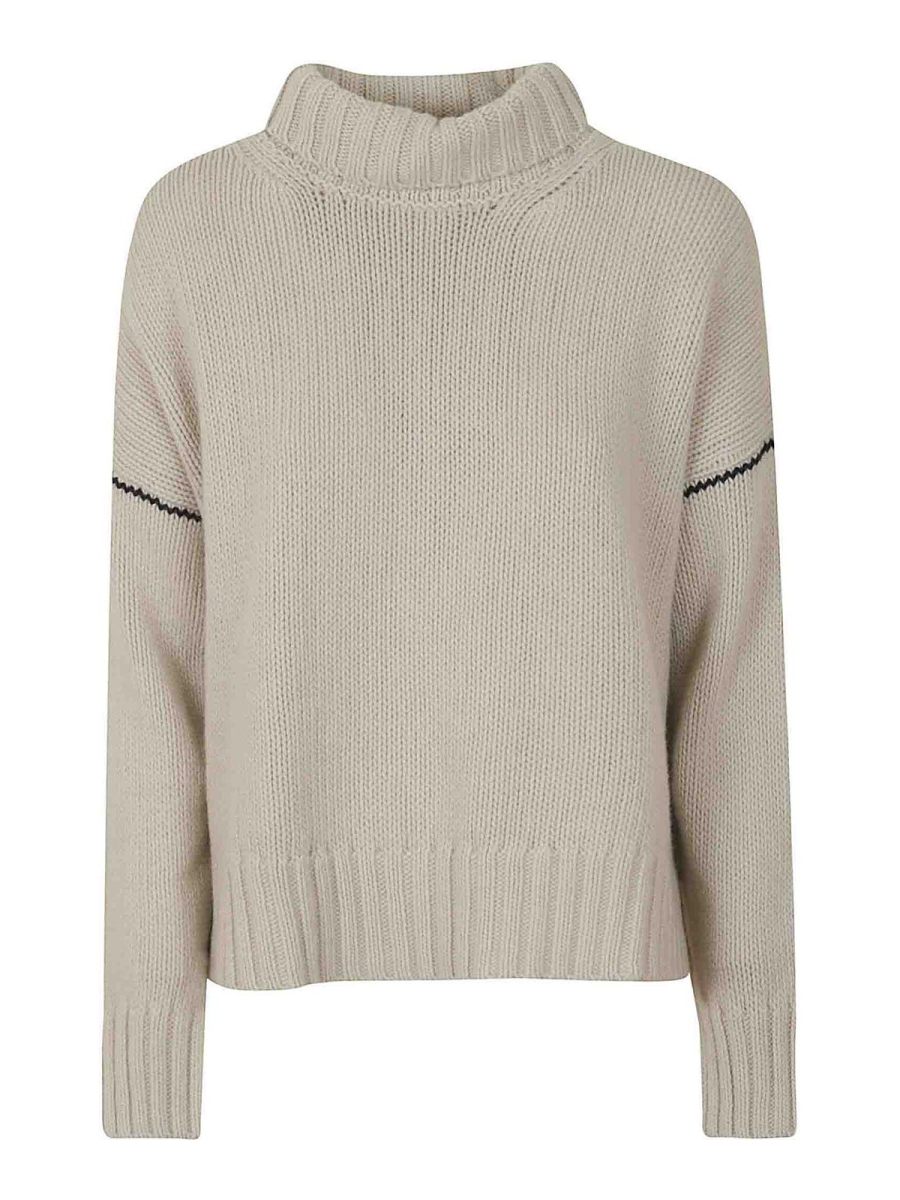 Woolrich Pull Col Bateau - Crème
