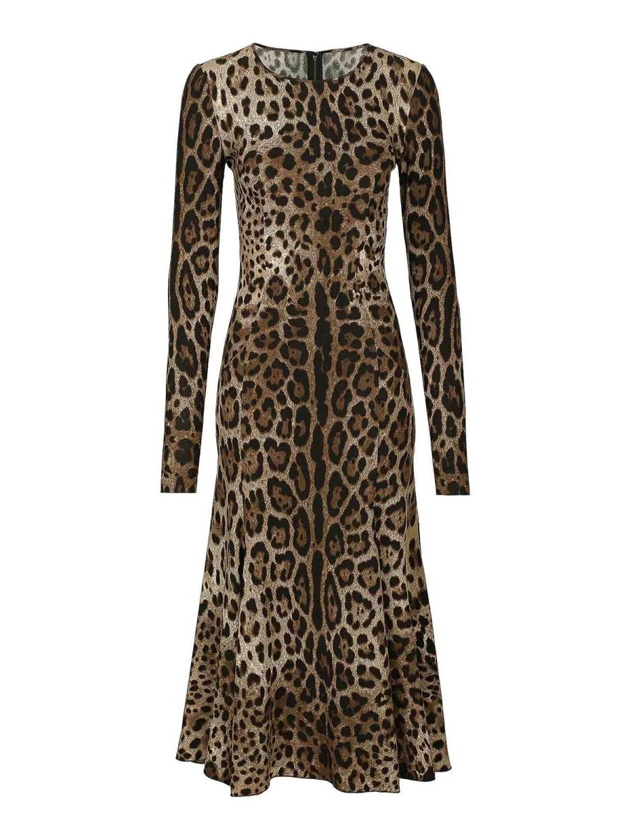 Dolce & Gabbana Robe Au Genou - Marron