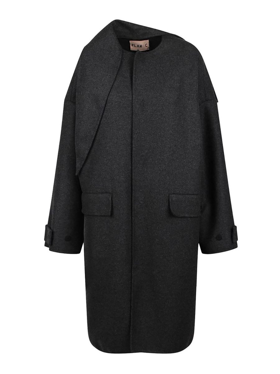 Plan C Manteau Court - Noir