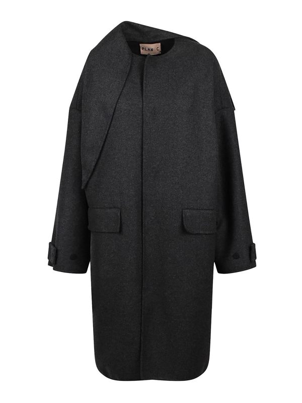 Plan C Manteau Court - Noir