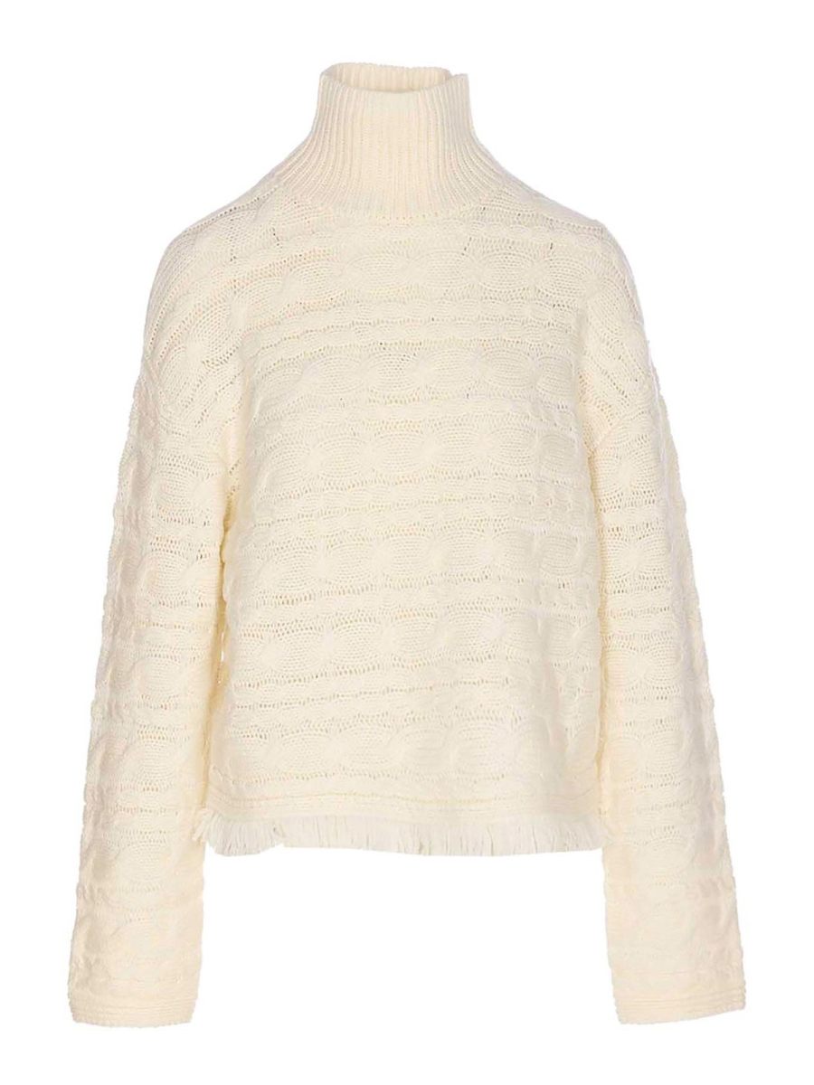 Guest in Residence Pull Col Rond - Beige