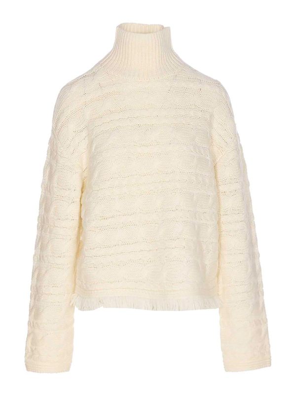 Guest in Residence Pull Col Rond - Beige