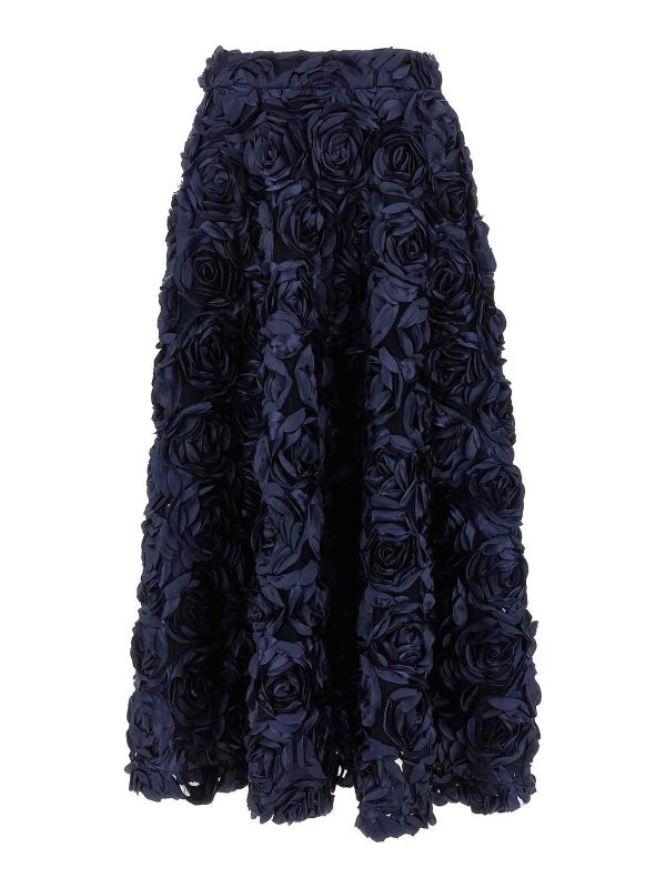 Rotate Birger Christensen Jupe Midi - Bleu