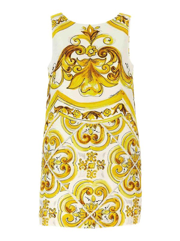 Dolce & Gabbana Robe Au Genou - Jaune