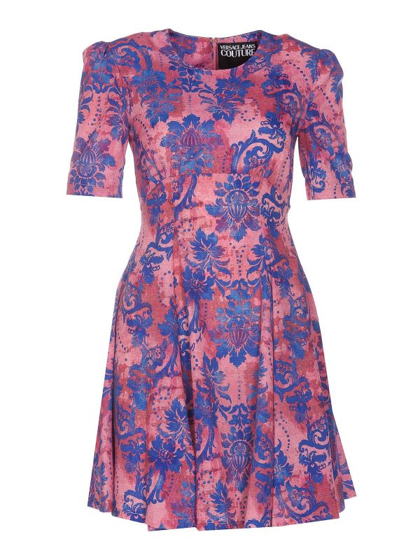Versace Jeans Couture Robe Au Genou - Violet