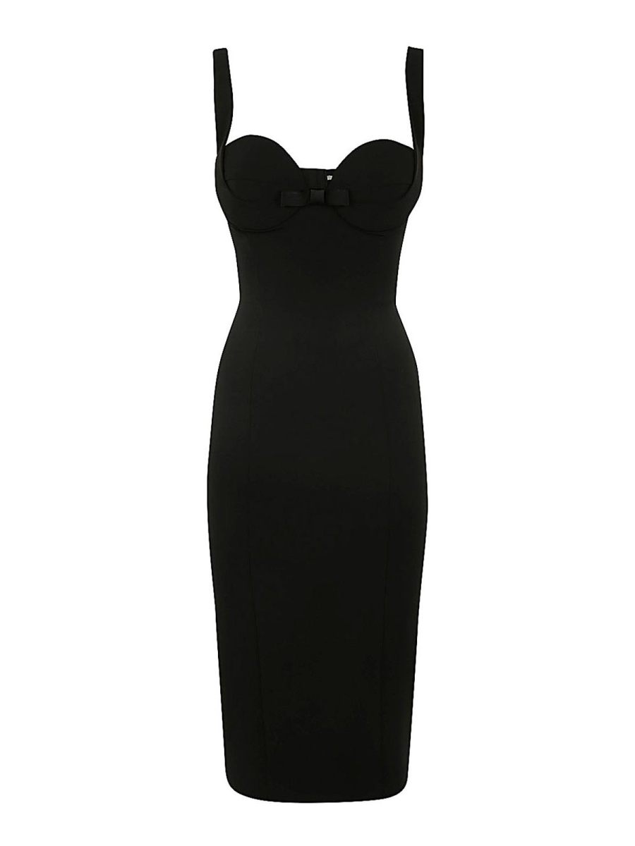 Elisabetta Franchi Robe Au Genou - Noir