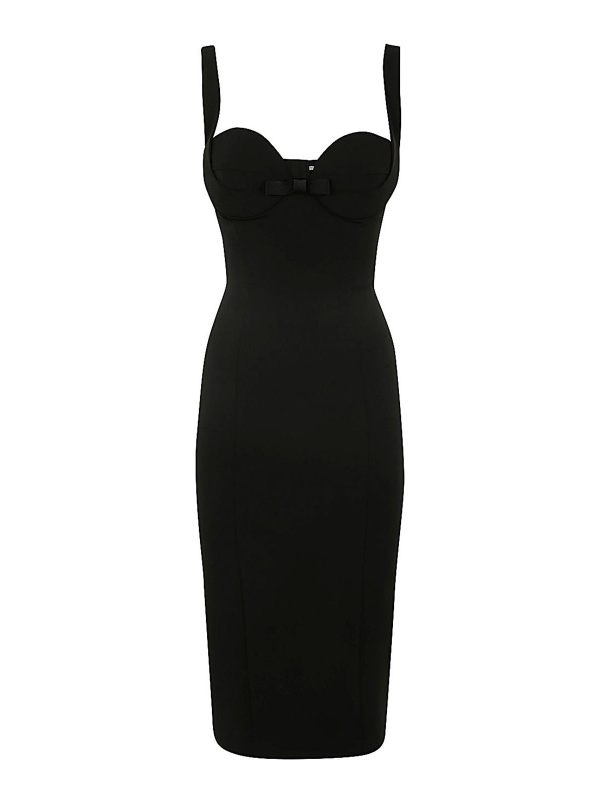 Elisabetta Franchi Robe Au Genou - Noir