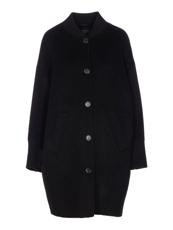 Pinko Manteau Court - Noir